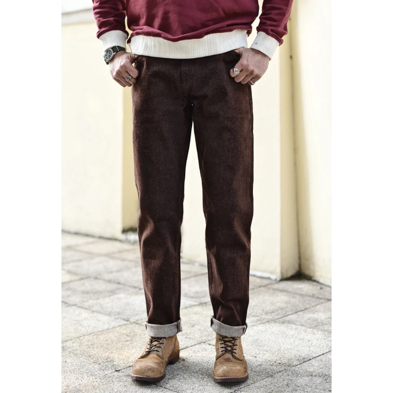 Levis Jeans 501 - Spodnie jeansowe Saucezhan Men Jeans Brown