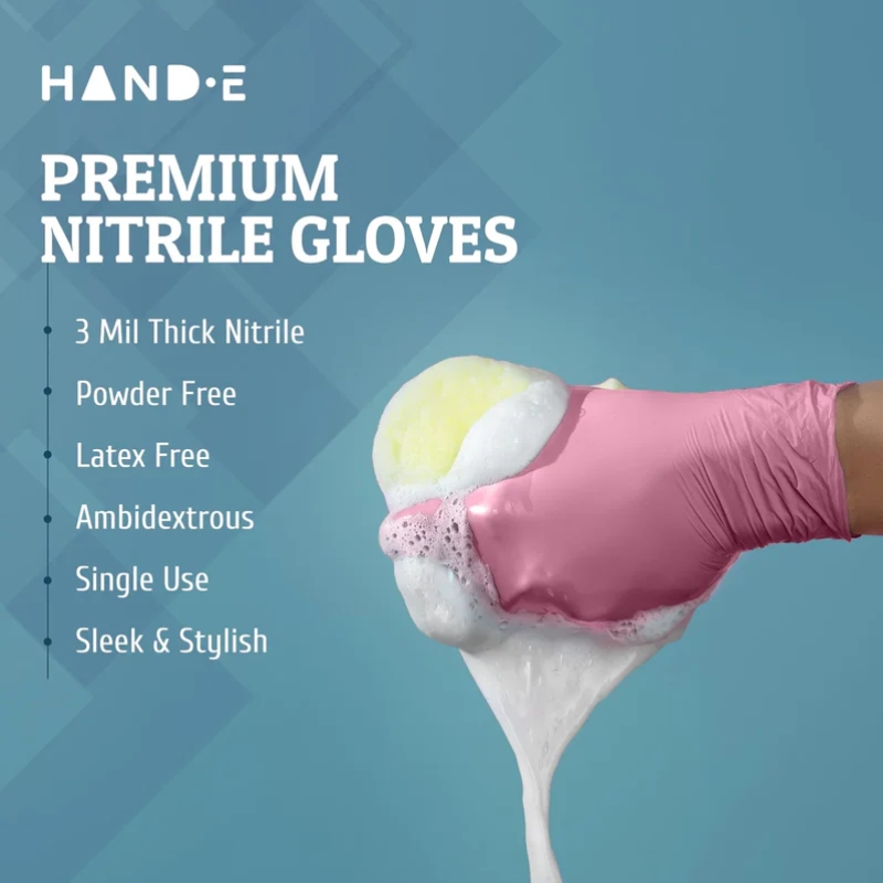 100-200 szt. Różowe nitrylowe  – Rubber Glove Cleaning recenzja i cena